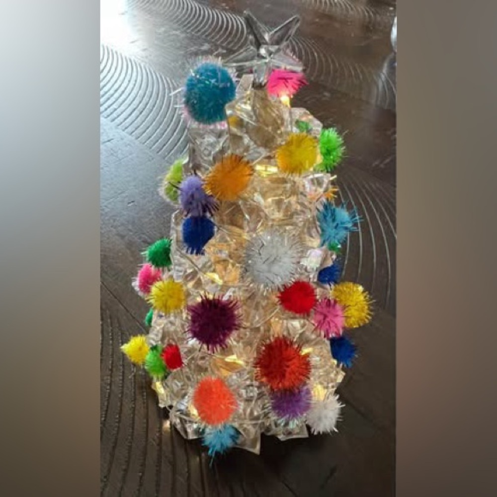 Fairy light Colorful Pom Pom Christmas Tree Decoration